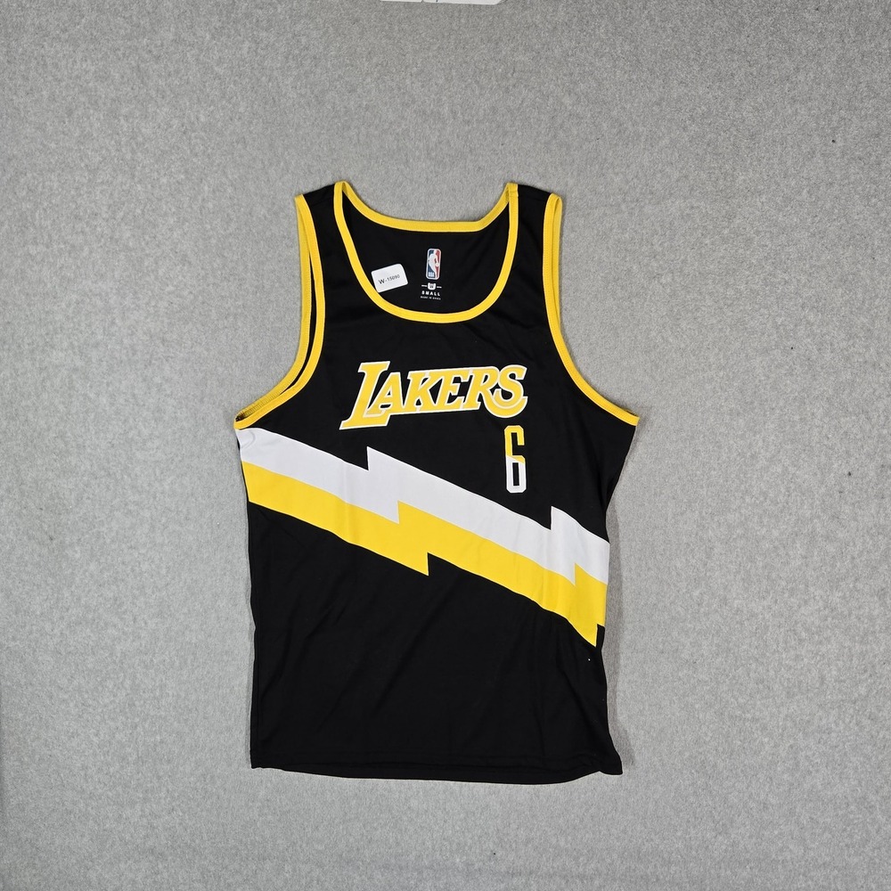 Los Angeles Lakers Men‎ Jersey SMALL Black LeBron James #6 Sleeveless Basketball